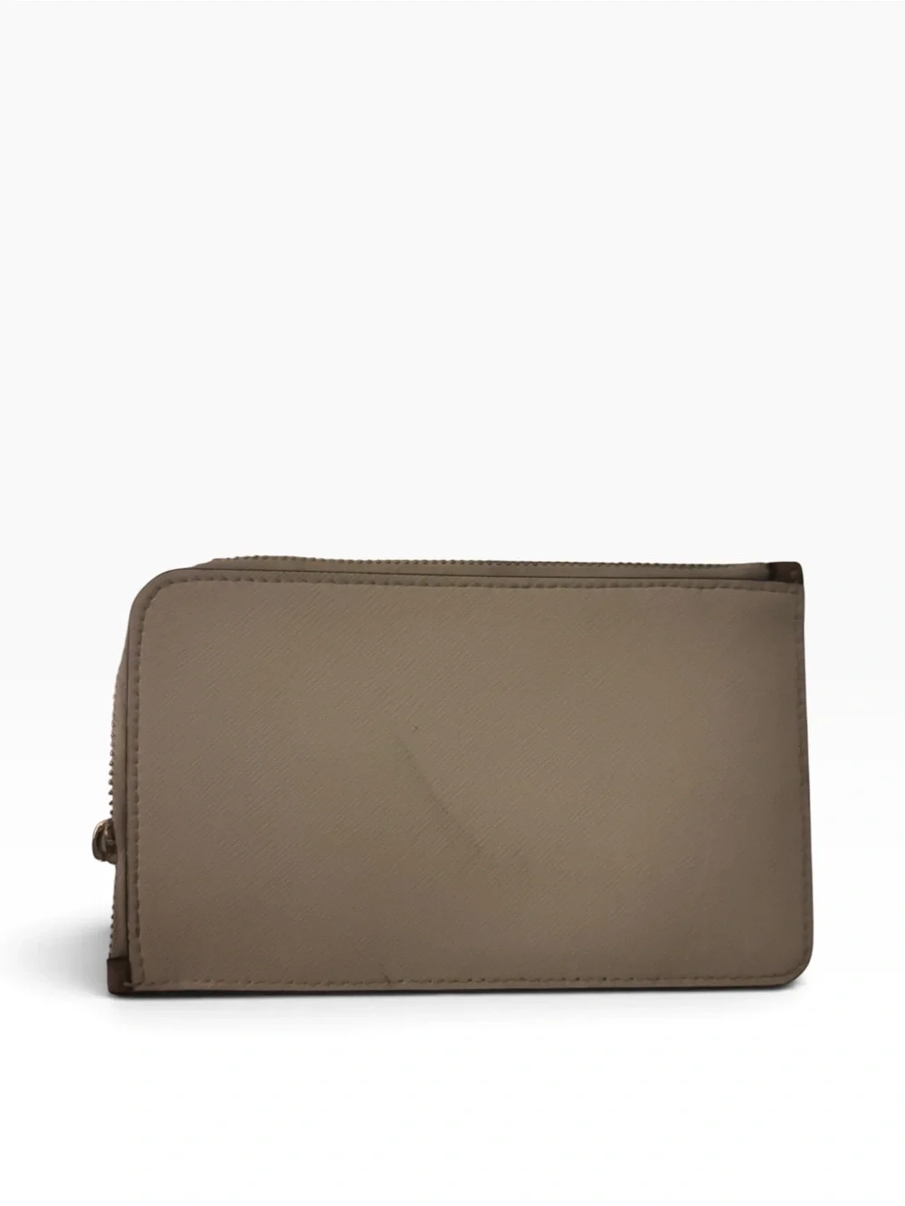 kate spade Brown Saffiano Zip Card Case